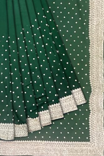 Ta la hi Collections Indian Traditional Raw Silk Saree for Women, Party Wear Women's Saree with Blouse Piece-Green/Talahi Collections