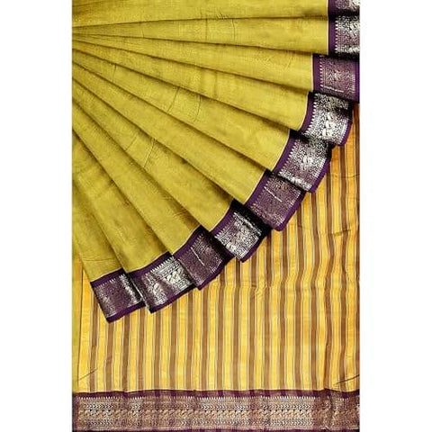 Ta la hi Collections Women's Saree, Silk Saree, Indian Traditional Silk Saree for Women, Festival Saree, Wedding Gift Sari -Mustard Yellow/Talahi Collections