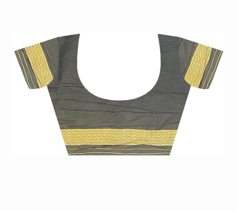Ta la hi Collections Patola Silk Saree for Women, Indian Traditional Zari Work Womnen's Saree with Running Blouse - Black/Talahi Collections