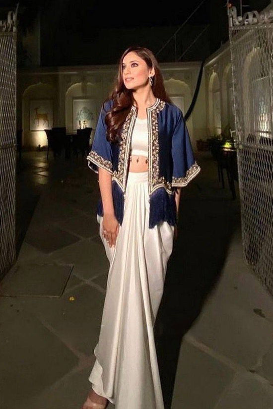 Pakistani ready to wear collection with embroidery sequins work top-pant with dupatta