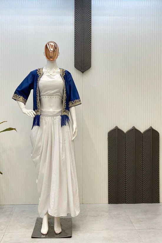 Pakistani ready to wear collection with embroidery sequins work top-pant with dupatta