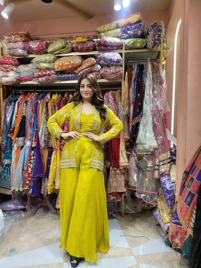Presenting new Pakistani ready to wear collection sequins work top-pant with dupatta