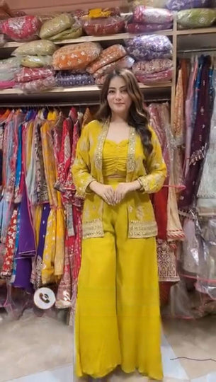 Presenting new Pakistani ready to wear collection sequins work top-pant with dupatta