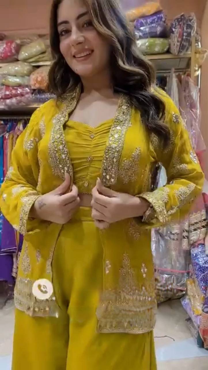 Presenting new Pakistani ready to wear collection sequins work top-pant with dupatta