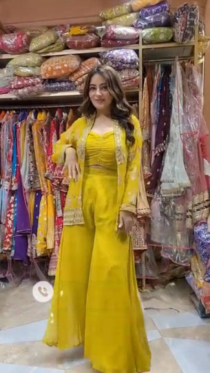 Presenting new Pakistani ready to wear collection sequins work top-pant with dupatta