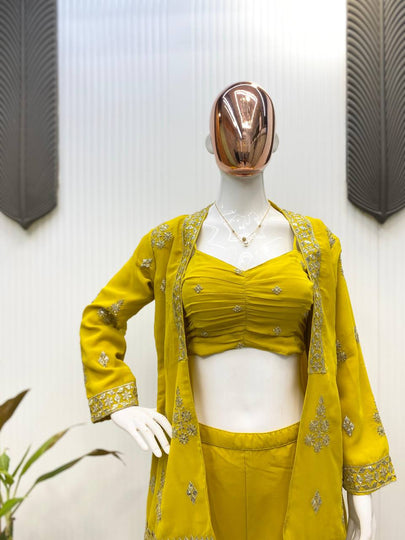 Presenting new Pakistani ready to wear collection sequins work top-pant with dupatta
