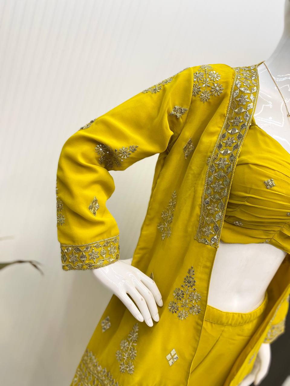 Presenting new Pakistani ready to wear collection sequins work top-pant with dupatta