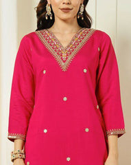 Presenting new Pakistani  collection with embroidery sequins work top-pant with dupatta