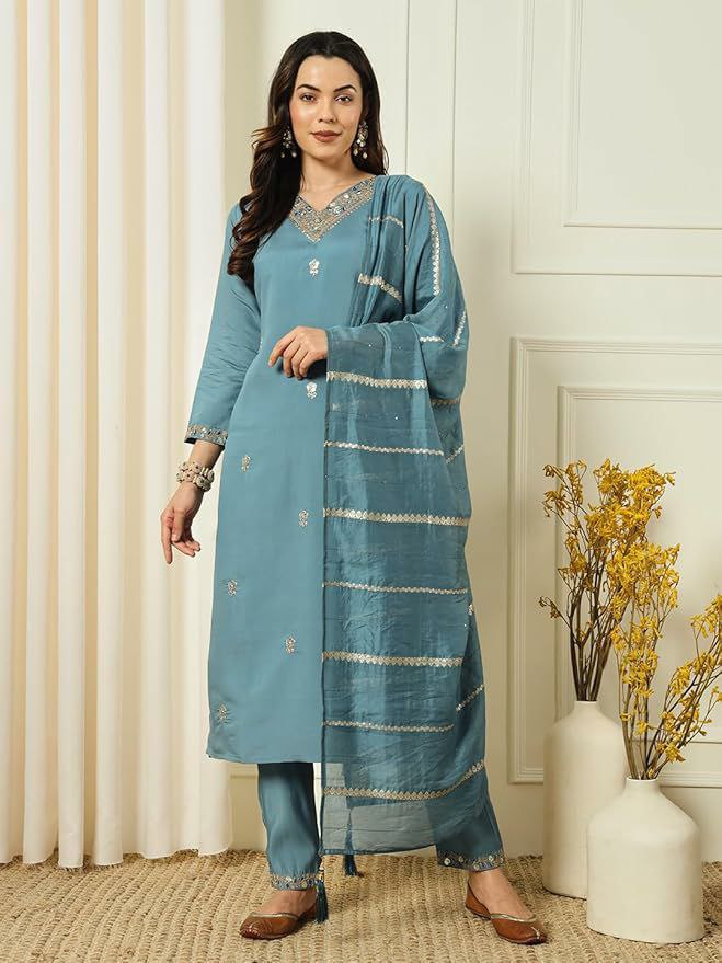 Presenting new Pakistani ready to wear collection with sequins work top-pant with dupatta