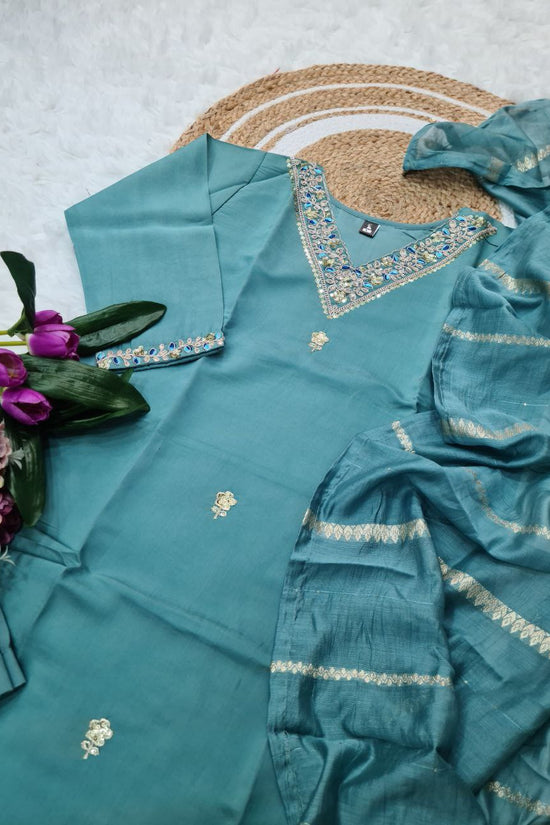 Presenting new Pakistani ready to wear collection with sequins work top-pant with dupatta