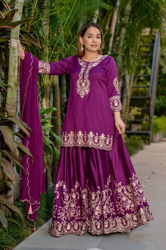 Ivory White Golden Embroidered Anarkali Set with Dupatta