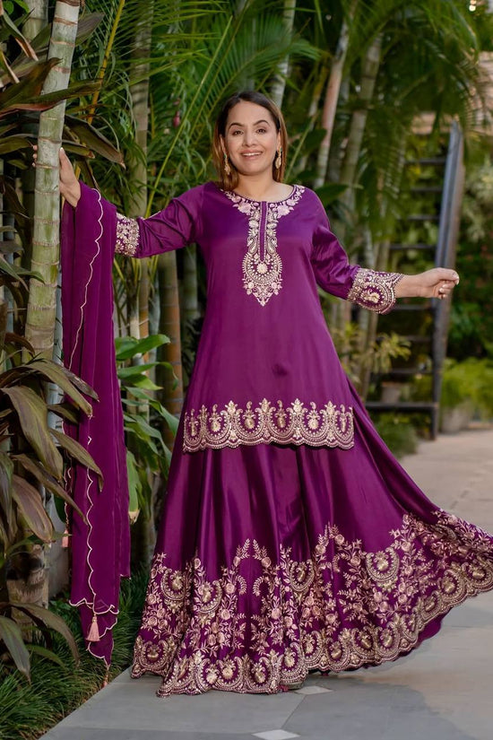 Ivory White Golden Embroidered Anarkali Set with Dupatta