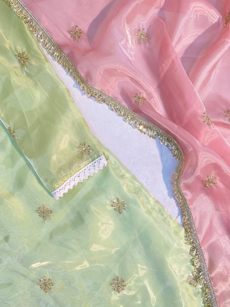 Presenting new Pakistani ready to wear collection with embroidery sequins work top-pant, dupatta