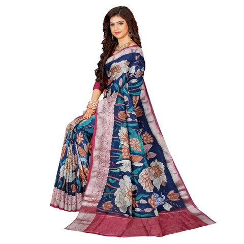 Ta la hi Collections Printed kalamkari Saree for Women, Indian Style Ethnic Wedding Gift Sari, Women;s Saree/Talahi Collections