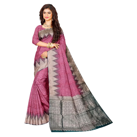 View details for Ta la hi Collections Indian Traditional Silk Saree for Women with running Blouse Piece-Wine Ta la hi Collections Indian Traditional Silk Saree for Women with running Blouse Piece-Wine/Talahi Collections