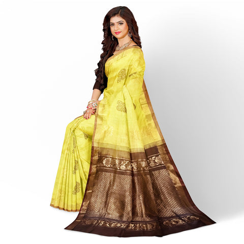 Ta la hi Collections Stunning Orange Heavy Border Patola Silk Saree with Matching Blouse/Talahi Collections