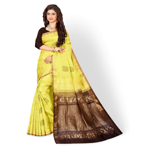 Ta la hi Collections Stunning Orange Heavy Border Patola Silk Saree with Matching Blouse/Talahi Collections
