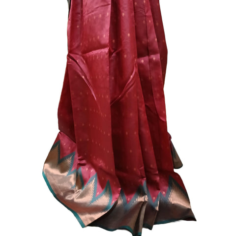 View details for Ta la hi Collections Indian Traditional Silk Saree for Women with running Blouse Piece-Wine Ta la hi Collections Indian Traditional Silk Saree for Women with running Blouse Piece-Wine/Talahi Collections