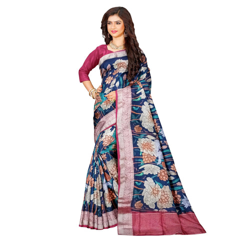 Ta la hi Collections Printed kalamkari Saree for Women, Indian Style Ethnic Wedding Gift Sari, Women;s Saree/Talahi Collections