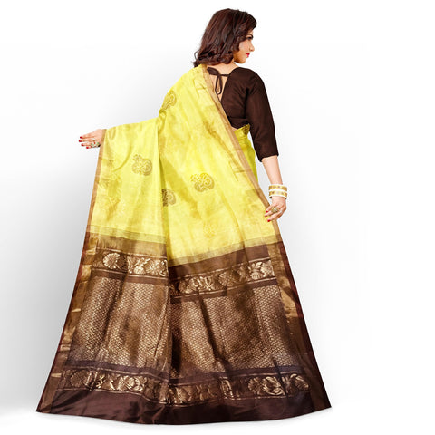 Ta la hi Collections Stunning Orange Heavy Border Patola Silk Saree with Matching Blouse/Talahi Collections