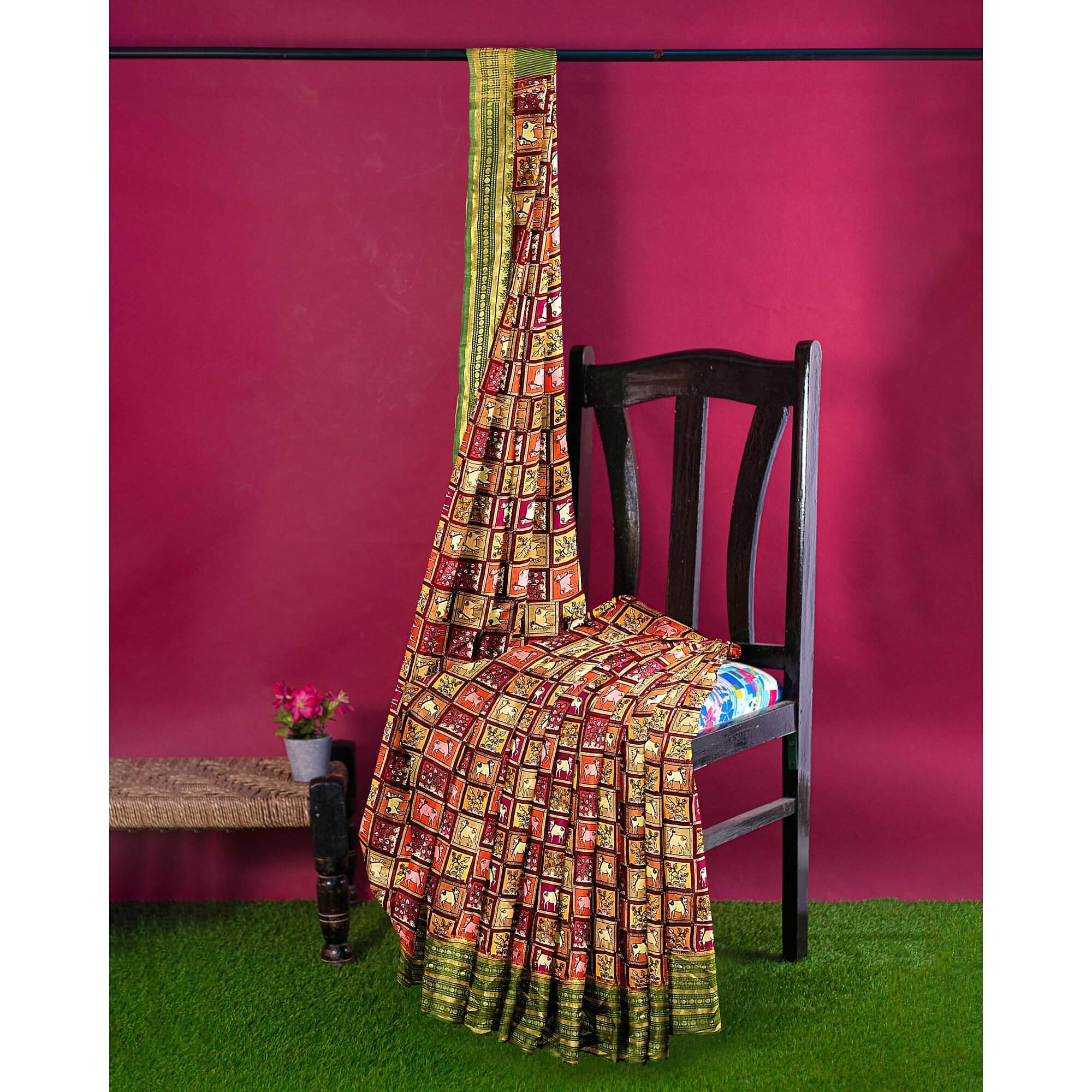 Ta la hi Collections Women's Saree, Soft Art Silk Saree, Indian Traditional Silk Saree for Women, Festival Saree, Wedding Gift Sari -Green/Talahi Collections