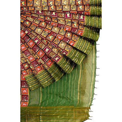 Ta la hi Collections Women's Saree, Soft Art Silk Saree, Indian Traditional Silk Saree for Women, Festival Saree, Wedding Gift Sari -Green/Talahi Collections