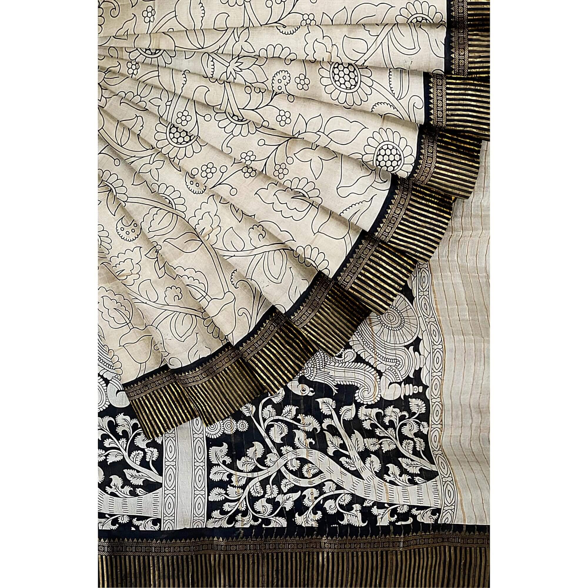 Ta la hi Collections Women's Saree, Soft Art Silk Saree, Indian Traditional Silk Saree for Women, Festival Saree, Wedding Gift Sari -Light Grey/Talahi Collections