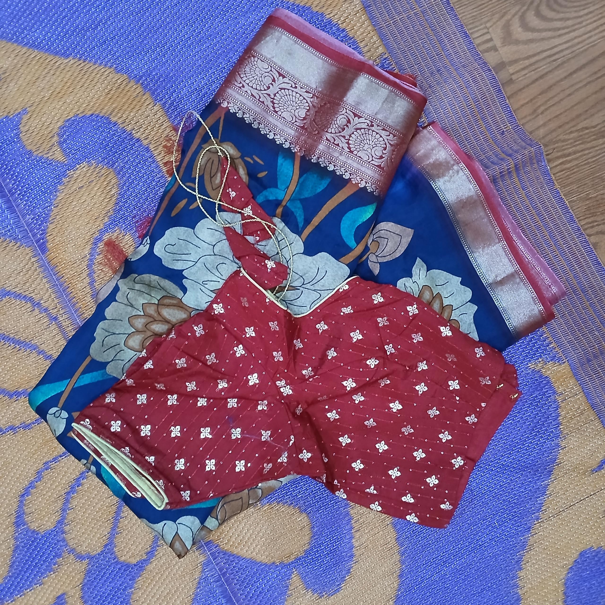 Ta la hi Collections Printed kalamkari Saree for Women, Indian Style Ethnic Wedding Gift Sari, Women;s Saree/Talahi Collections