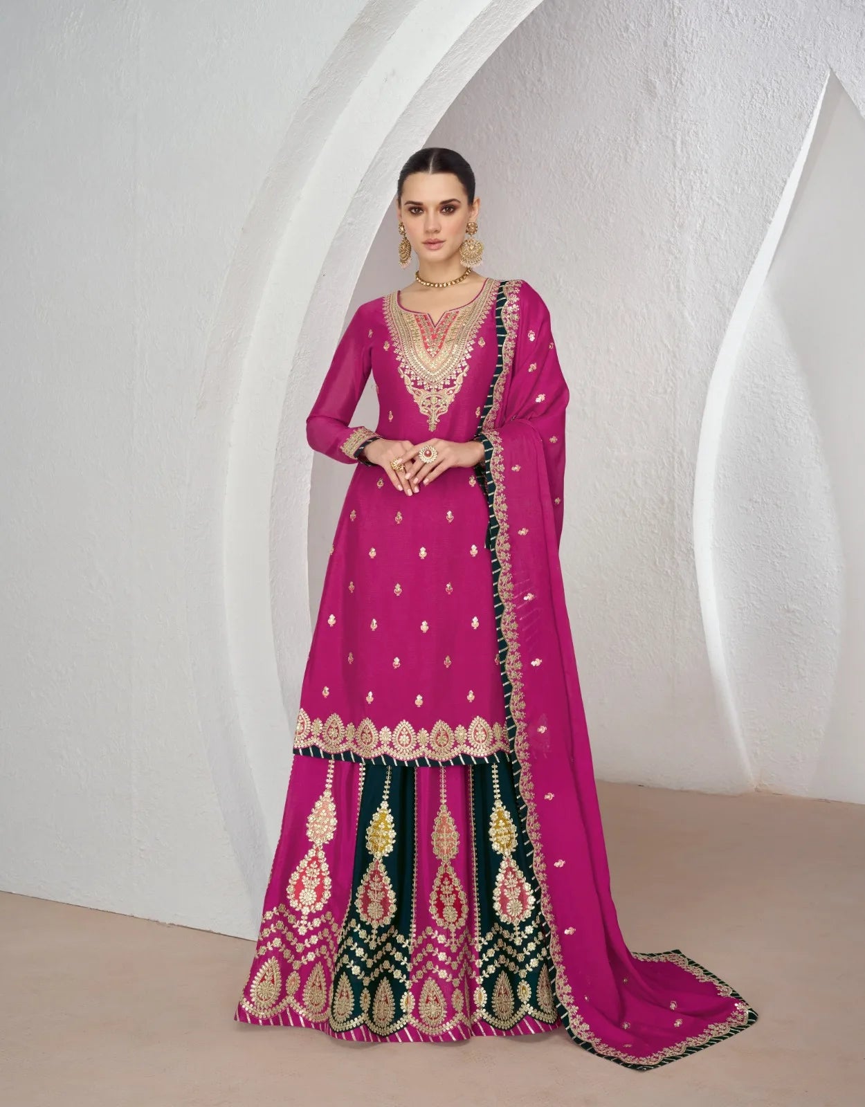 Indian Ethnic Wear Pure Rayon Fabric Anarkali Gowns Style Foil Print Kurtis with Plus Size Available for Indian Pakistani Women/Talahi Collections