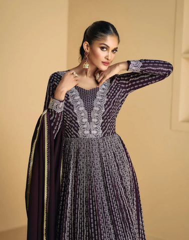 Indian Ethnic Wear Pure Rayon Fabric Anarkali Gowns Style Foil Print Kurtis with Plus Size Available for Indian Pakistani Women/Talahi Collections