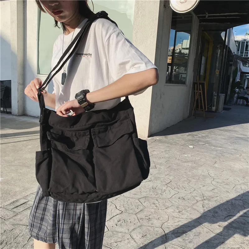Girl Handbag Canvas Teenager Shoulder Bags Teenage Women's Messenger Bags Ladies Casual Bag Teen Handbag Crossbody Purse/Talahi Collections