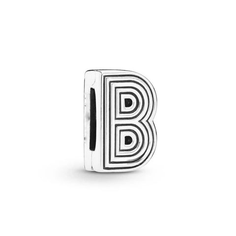 New Original 925 Sterling Silver Alphabet Clip Stopper Charm Beads Fit Pan Brand Reflections Bracelet DIY Women Jewelry/Talahi Collections