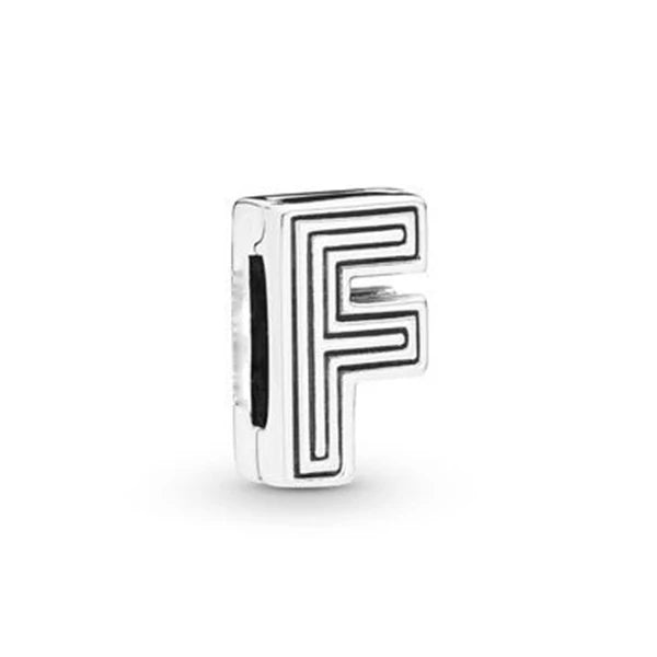 New Original 925 Sterling Silver Alphabet Clip Stopper Charm Beads Fit Pan Brand Reflections Bracelet DIY Women Jewelry/Talahi Collections