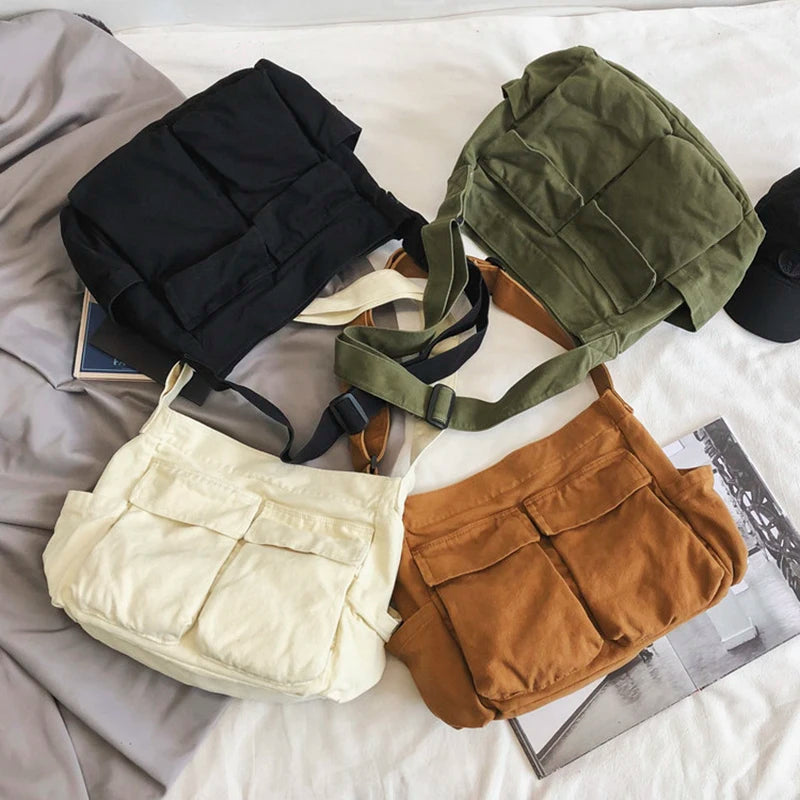 Girl Handbag Canvas Teenager Shoulder Bags Teenage Women's Messenger Bags Ladies Casual Bag Teen Handbag Crossbody Purse/Talahi Collections