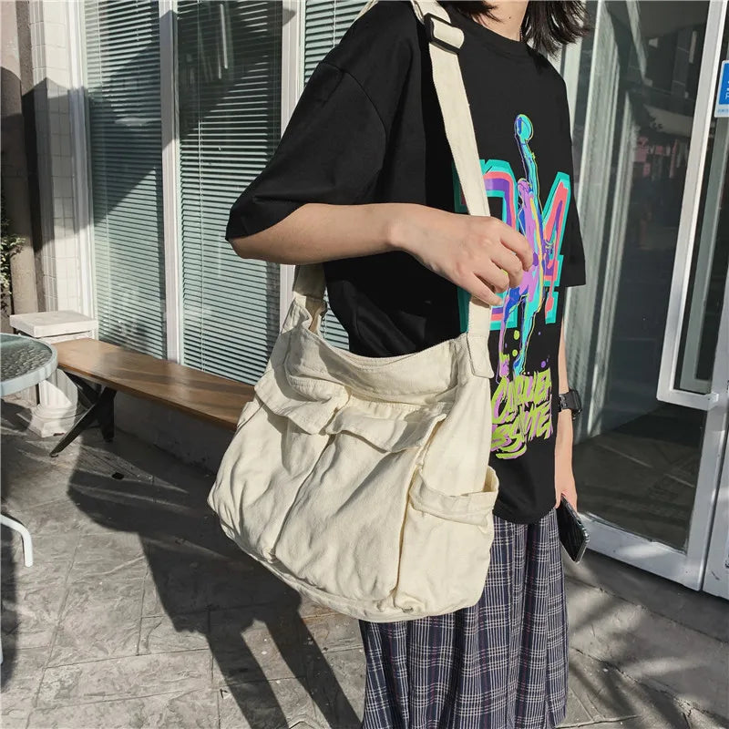 Girl Handbag Canvas Teenager Shoulder Bags Teenage Women's Messenger Bags Ladies Casual Bag Teen Handbag Crossbody Purse/Talahi Collections