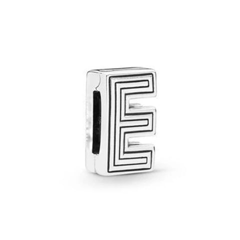 New Original 925 Sterling Silver Alphabet Clip Stopper Charm Beads Fit Pan Brand Reflections Bracelet DIY Women Jewelry/Talahi Collections