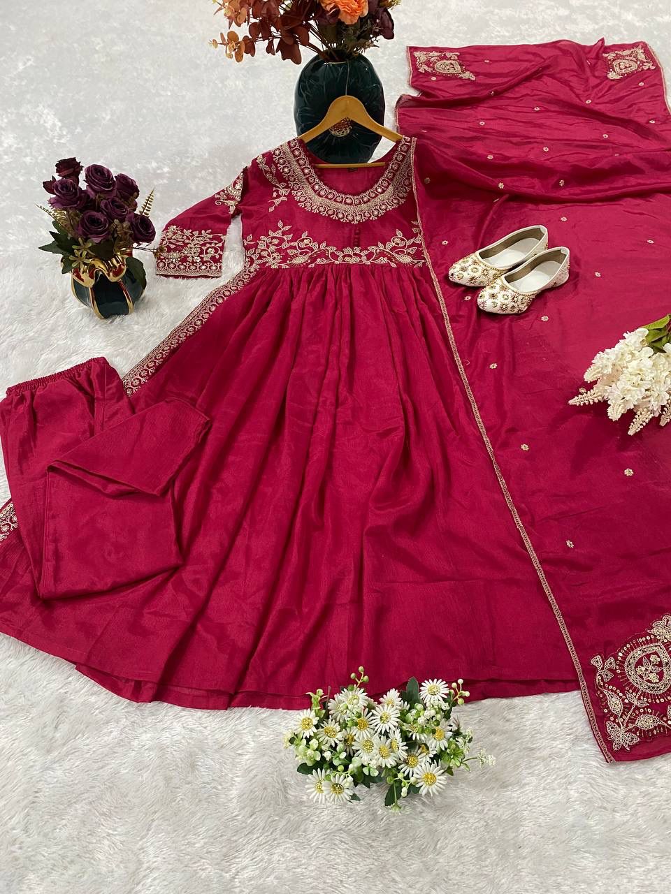 Pakistani Readymade Kurta with palazzo and Dupatta Set Salwar kameez