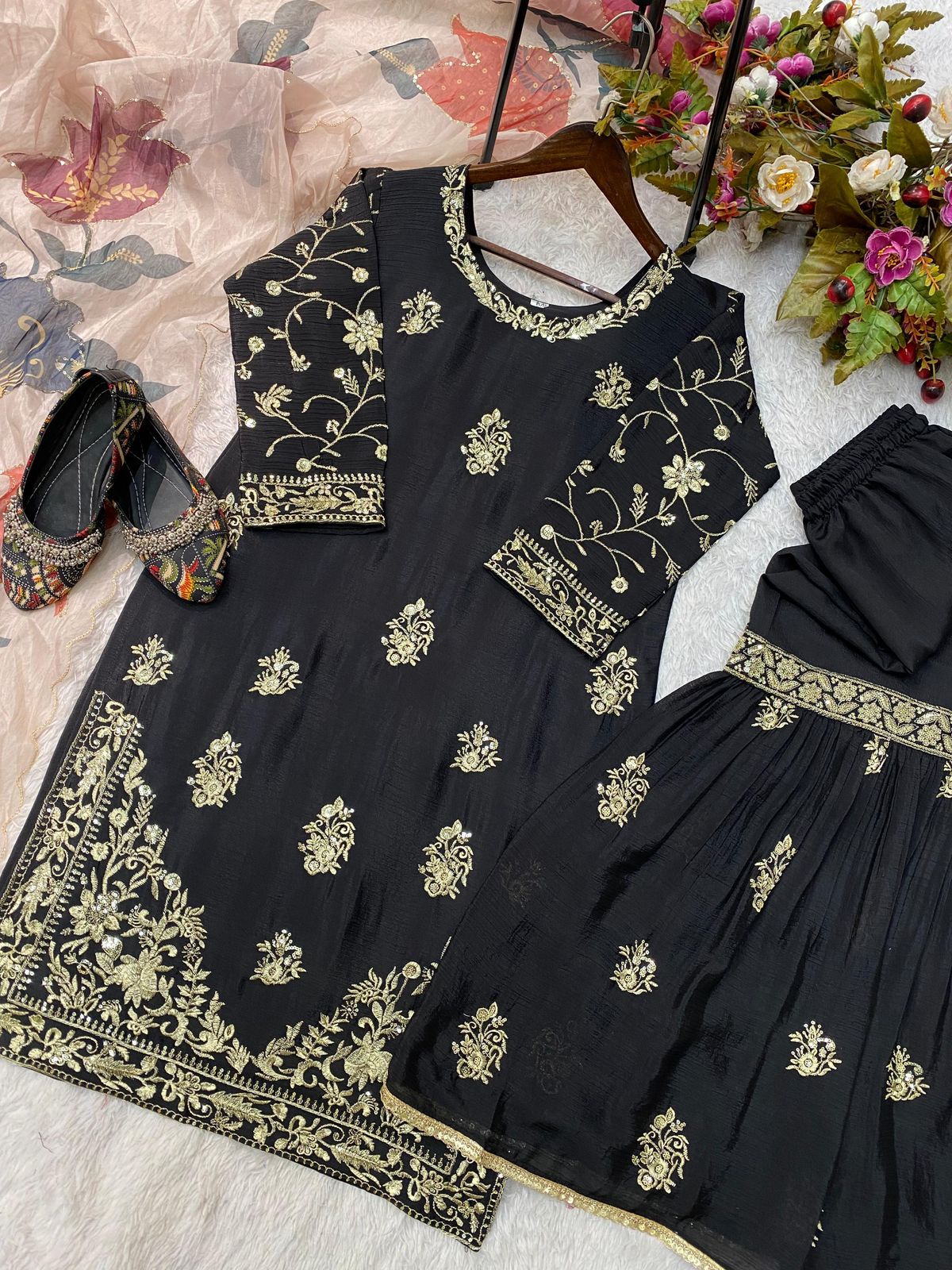 Pakistani Readymade Kurta with palazzo and Dupatta Set Salwar kameez