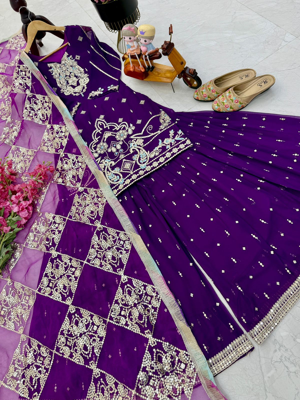 Pakistani Readymade Kurta with palazzo and Dupatta Set Salwar kameez