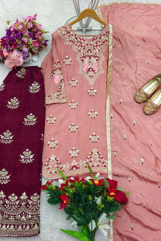 Pakistani Readymade Kurta with palazzo and Dupatta Set Salwar kameez