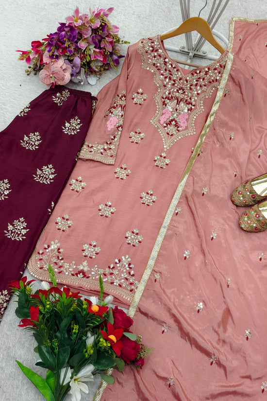 Pakistani Readymade Kurta with palazzo and Dupatta Set Salwar kameez