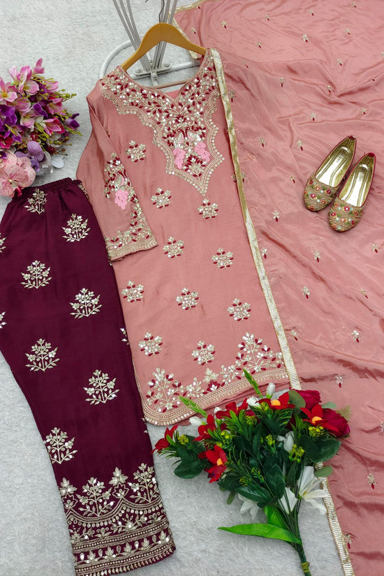 Pakistani Readymade Kurta with palazzo and Dupatta Set Salwar kameez