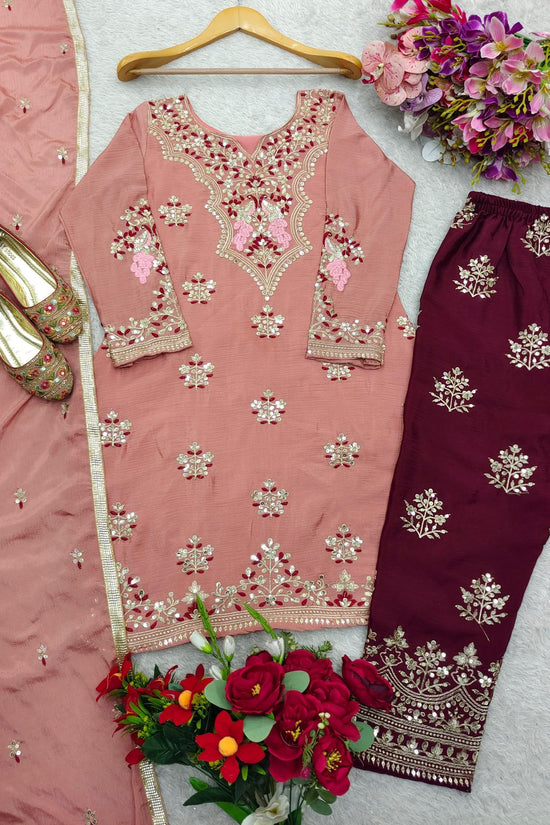 Pakistani Readymade Kurta with palazzo and Dupatta Set Salwar kameez