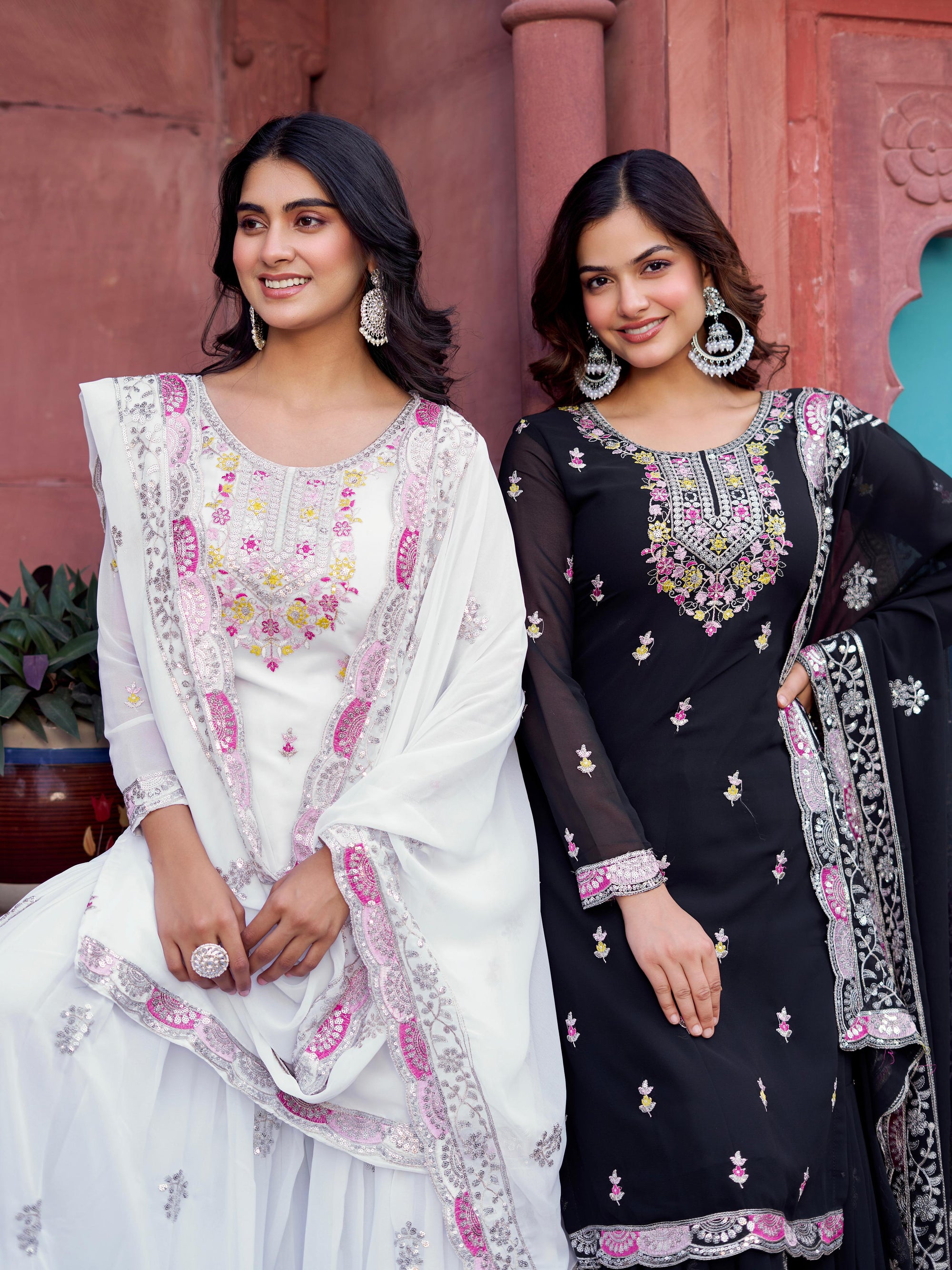 Pakistani Readymade Kurta with palazzo and Dupatta Set Salwar kameez