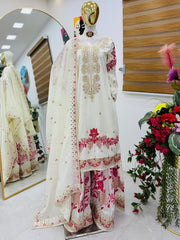 Pakistani Readymade Kurta with palazzo and Dupatta Set Salwar kameez
