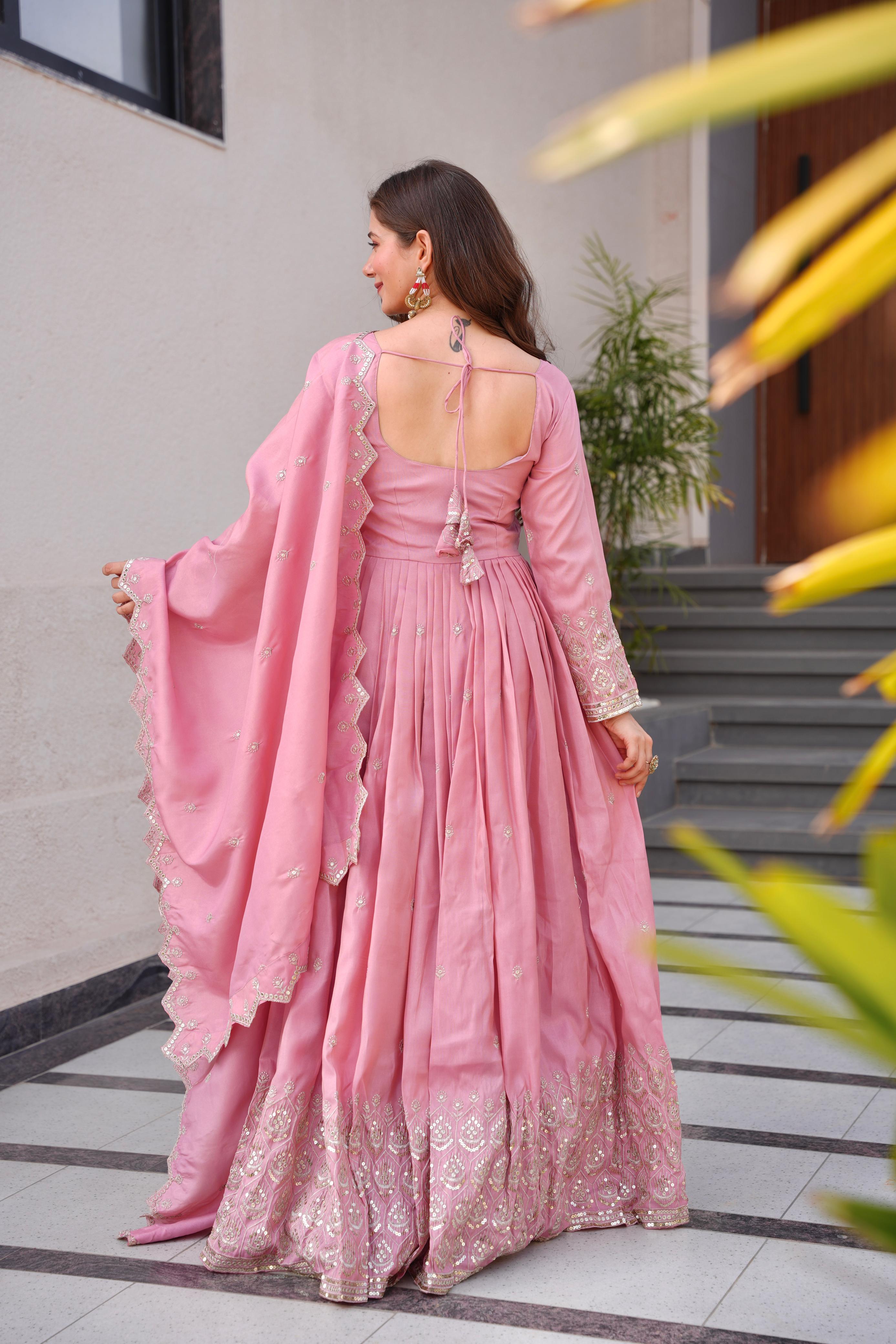 Anarkali with dupatta