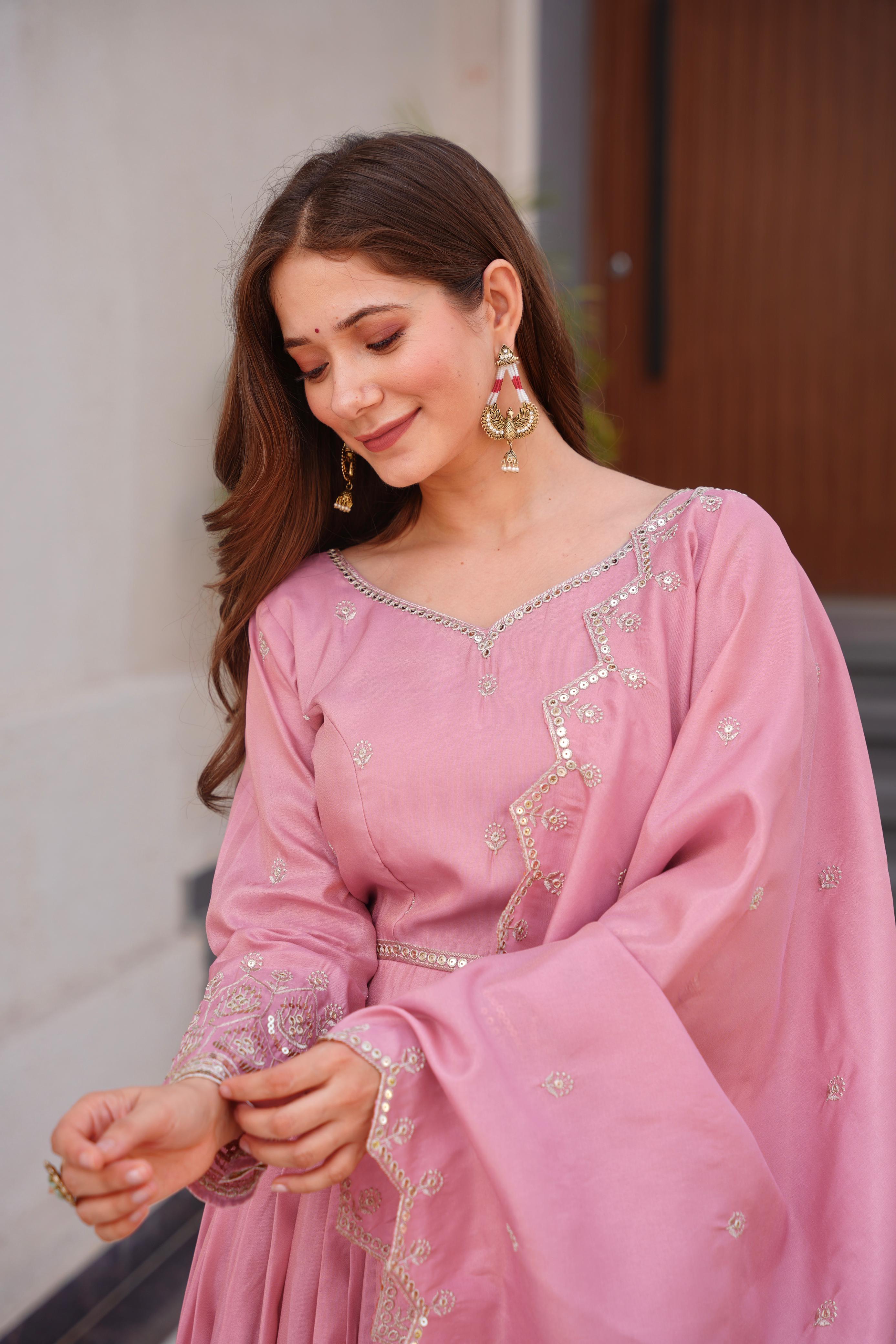 Anarkali with dupatta