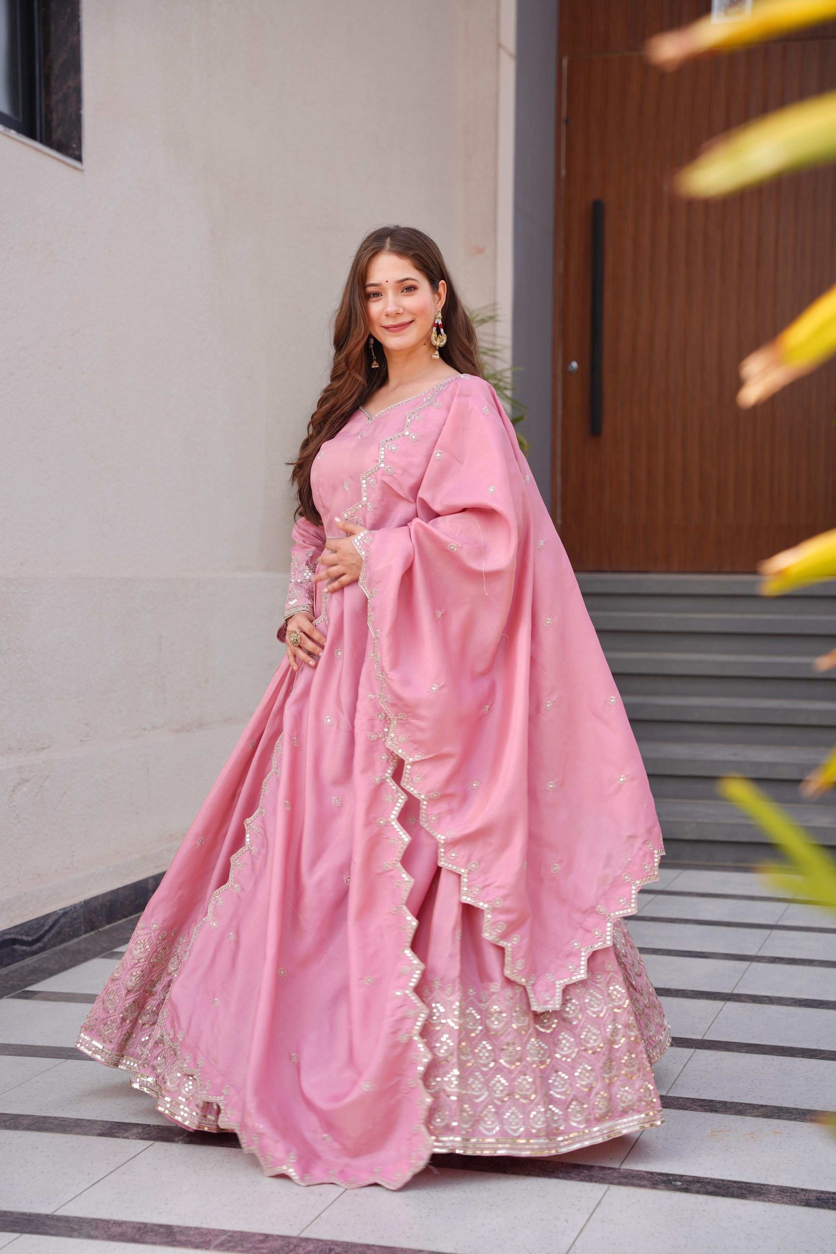 Anarkali with dupatta
