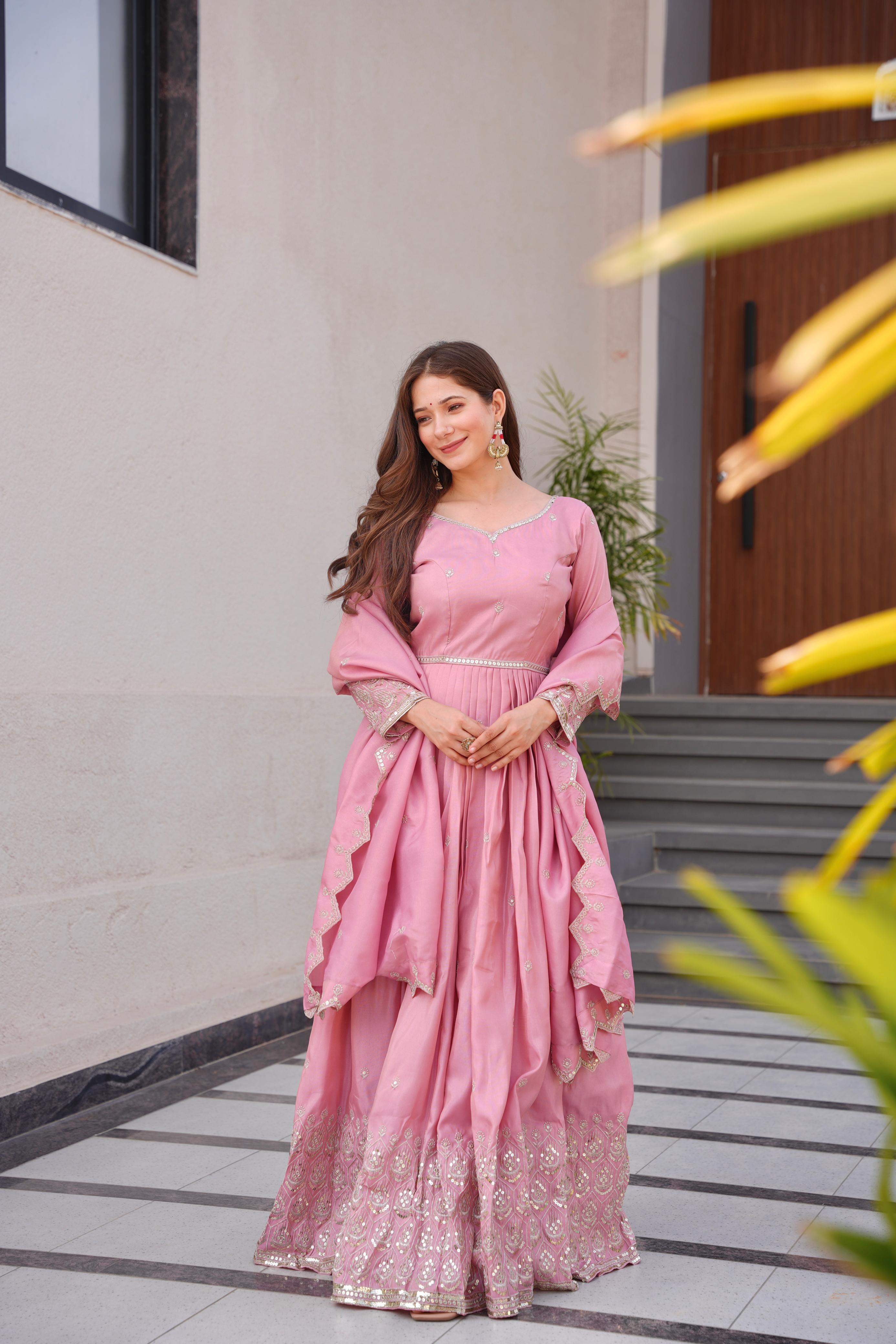 Anarkali with dupatta