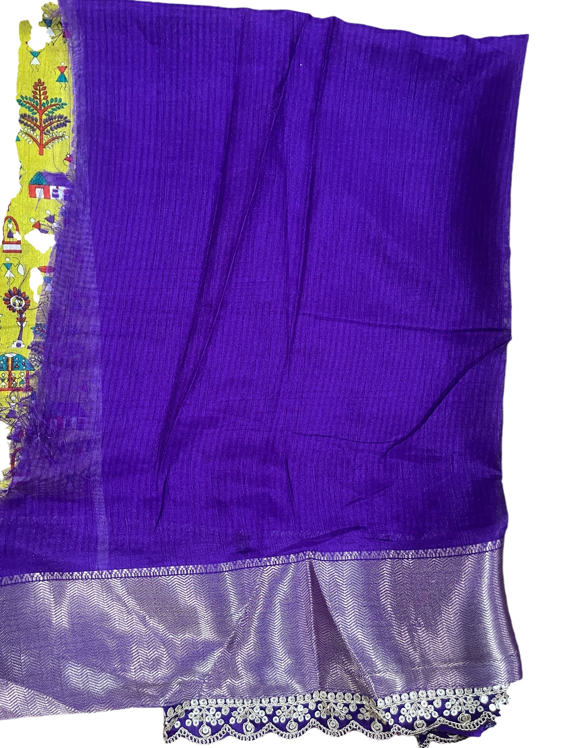 Generic Ta la hi Collections Elegant Dola Silk saree with running blouse- Yellow/Talahi Collections